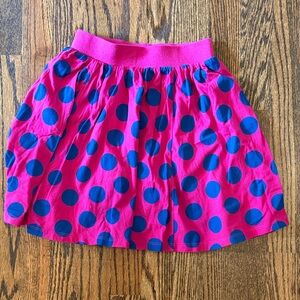 Tea Collection Pink and Blue Polka Dot Skirt